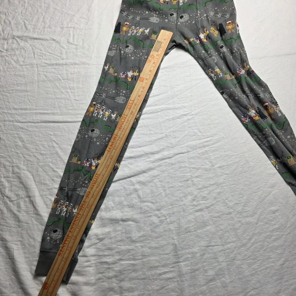 hanna andersson boy's pajama pants star wars christmas gray size 12